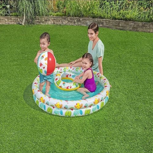 Kit piscine gonflable Bestway avec ballon de plage et bouée