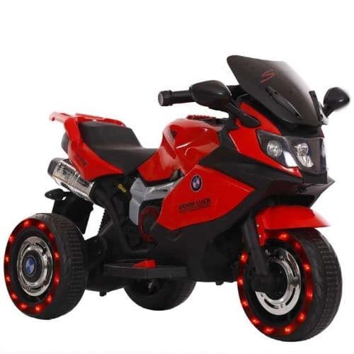 Moto Électrique Rouge pour Enfants de 3 à 10 Ans Jouet Électrique avec Chargeur de batterie Lumières Musique Meilleurs Cadeaux d'anniversaire ou Noel pour les Enfants