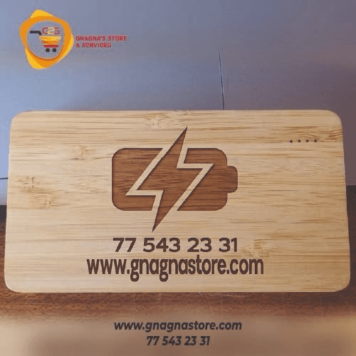 Power bank en bois raffiné de 10000mpa