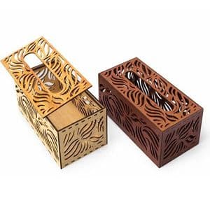 Porte-mouchoirs en bois raffiné – Élégance naturelle pour votre intérieur, extérieur maison bureau et voiture