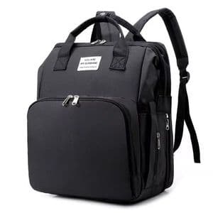 Sac à dos à langer noir multifonctions - 3 en 1 - Sac, Lit bébé, Change bébé