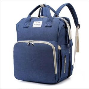 Sac à dos à langer bleu multifonctions - 3 en 1 - Sac, Lit bébé, Change bébé